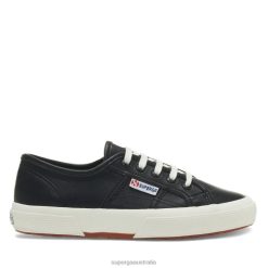 Superga 2750 6JR0T401 Black-White | Superga 2750 Vegan Leather Avorio