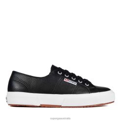 Superga 2750 6JR0T468 Black-White | Superga 2750 Nappa Lea
