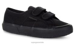 Superga 2750 6JR0T634 Total Black | Superga 2750 Jstrap Classic Kids