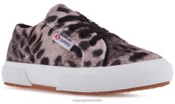 Superga 2750 6JR0T650 Grey Leopard | Superga 2750 Kids Print Velvet