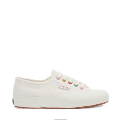 Superga 2750 6JR0T66 White-Groovy Eyelets | Superga 2750 Rainbow Details