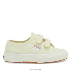 Superga 2750 6JR0T681 Green Lt | Superga 2750 Jstrap Classic Kids -F Avorio