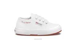 Superga 2750 6JR0T68 White-Le Mie Superga Red | Superga 2750 Kids Poetic White-Le Mie Red