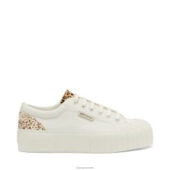 Superga Australia 6JR0T191 White Loepard Spots | Superga 2631 Calfhair Details