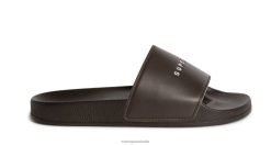 Superga Australia 6JR0T227 Chocolate-White | Superga 1908 Slides Polysoft