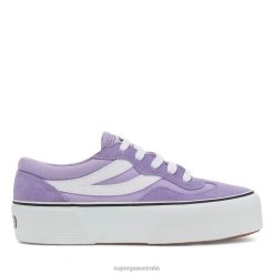 Superga Australia 6JR0T402 Violet Lilla-White | Superga 3041 Revolley Colourblock Platform