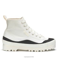 Superga Australia 6JR0T485 White-Black | Superga 2469 Alpina Wave Tape White Avorio-Black