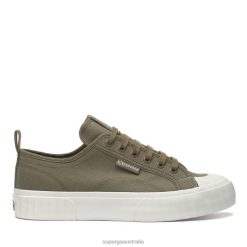 Superga Australia 6JR0T573 Green Safari | Superga 2630 Stripe Webbing -F Avorio