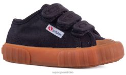 Superga Australia 6JR0T644 Black | Superga 2980 Drill Strap