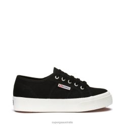 Superga Australia 6JR0T64 Black White | Superga 2730 Cotu