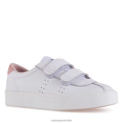 Superga Australia 6JR0T666 White-Pink Smoke | Superga 2843 Sport Club S Kids