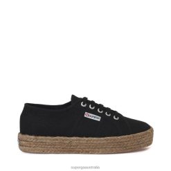 Superga Australia 6JR0T72 Black | Superga 2730 Rope