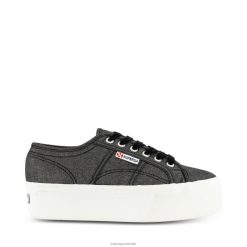 Superga Shoes 6JR0T145 Black | Superga 2790 Glitter Canvas