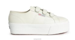 Superga Shoes 6JR0T194 Beige Gesso | Superga 2790 Straps Nappa