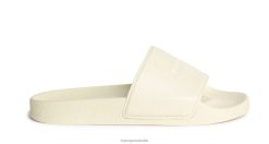 Superga Shoes 6JR0T224 Beige Lt Sand-White | Superga 1908 Slides Polysoft