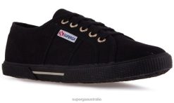 Superga Shoes 6JR0T362 Black-Pale Gold | Superga 2950 Cotu