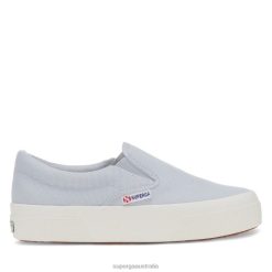 Superga Shoes 6JR0T433 Grey Lilla | Superga 2740 Platform Slip On -F Avorio