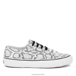 Superga Shoes 6JR0T483 White Black Snake | Superga 2490 Bold Snake