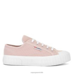 Superga Shoes 6JR0T488 Pink Skin-White | Superga 2630 Cotu Avorio