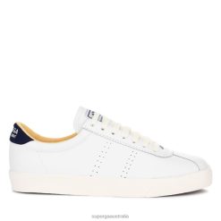 Superga Shoes 6JR0T493 Blue Navy-Beige Gome | Superga 2843 Sport Club S