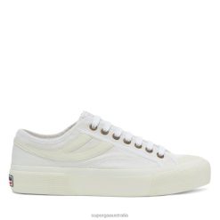Superga Shoes 6JR0T576 White-White | Superga 2750 Panatta 3.0 Avorio